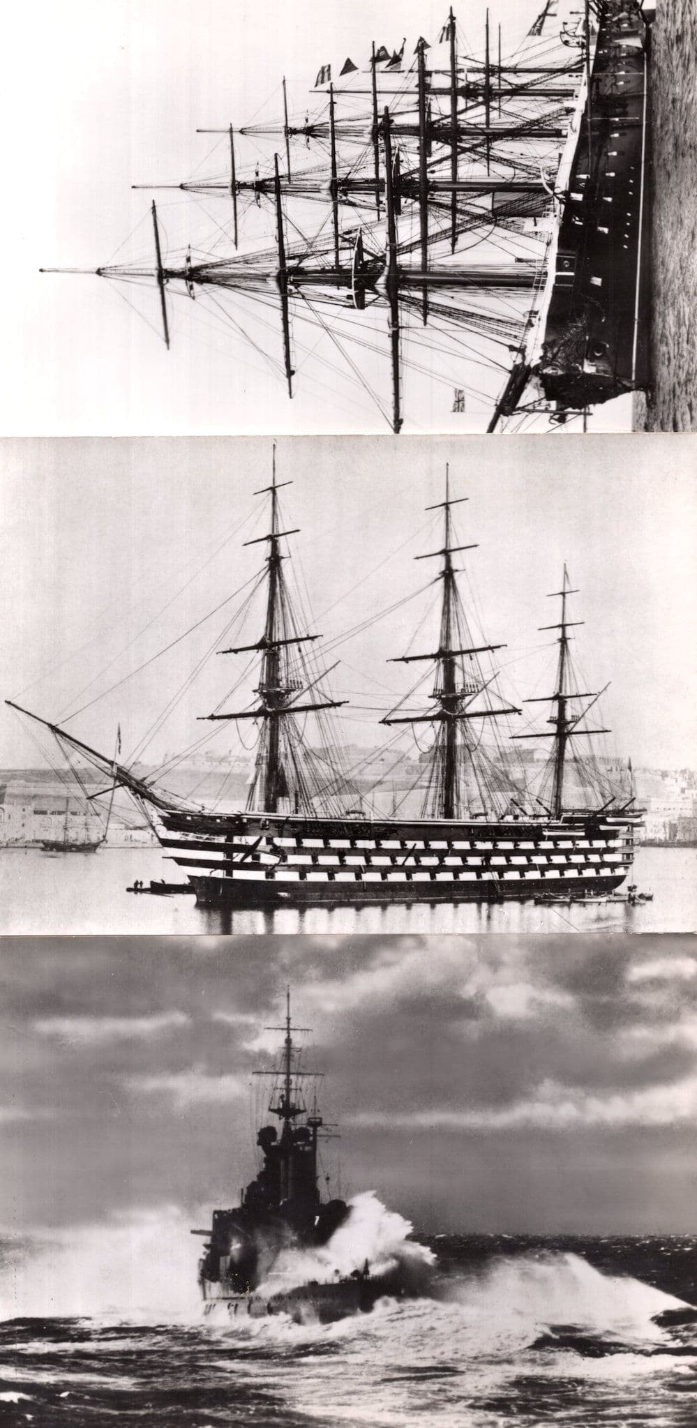 HMS Agincourt Victoria Renown 3x Imperial Museum Ship RPC Postcard s