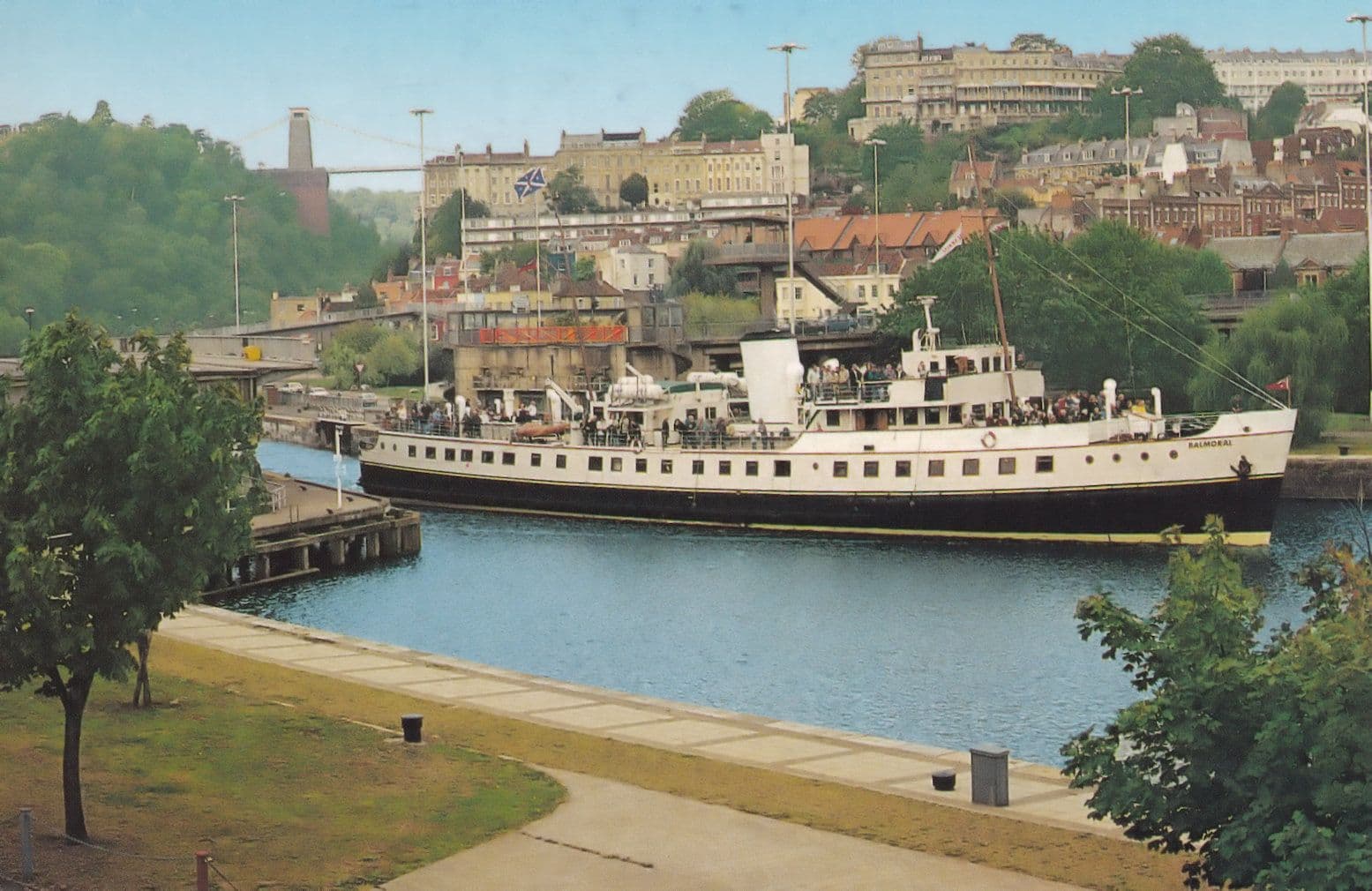 HMS Balmoral at Bristol Cumberland Ship Advertising Postcard