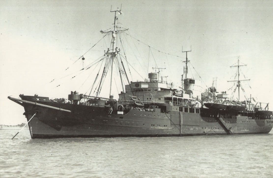 HMS Bulolo HQ Ship For Invasion Fleet WW2 RPC Ltd Edn Postcard