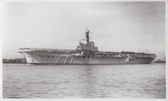 HMS Bulwark Navy Military War Ship Vintage Plain Back Postcard Old Photo
