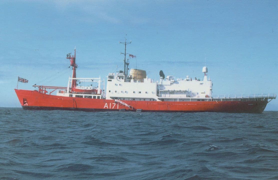 HMS Endurance Ship Royal Navy Ship at Tristan Da Cunha Postcard