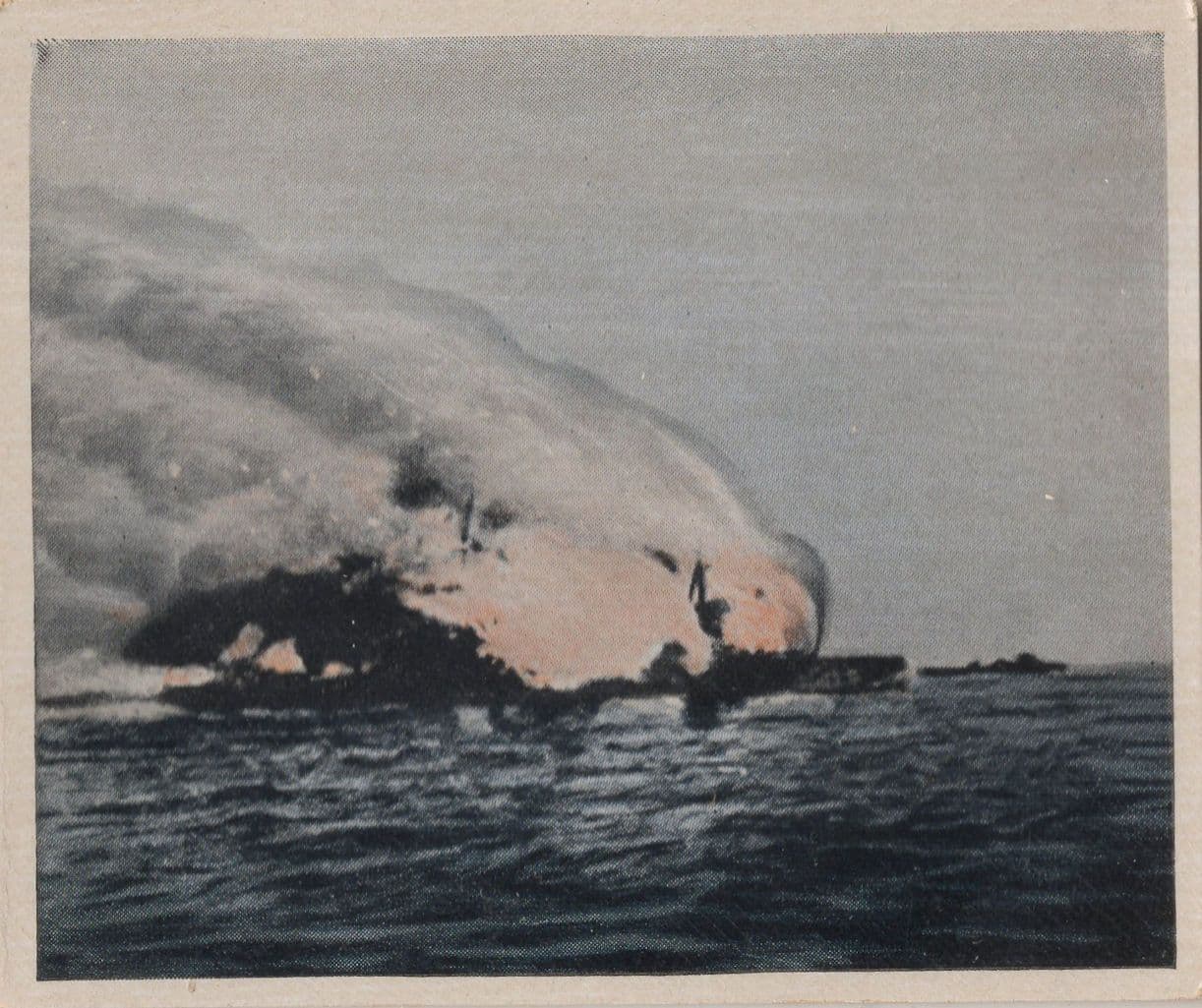 HMS Invincible Military Ship German Rare Photo Old Cigarette Card