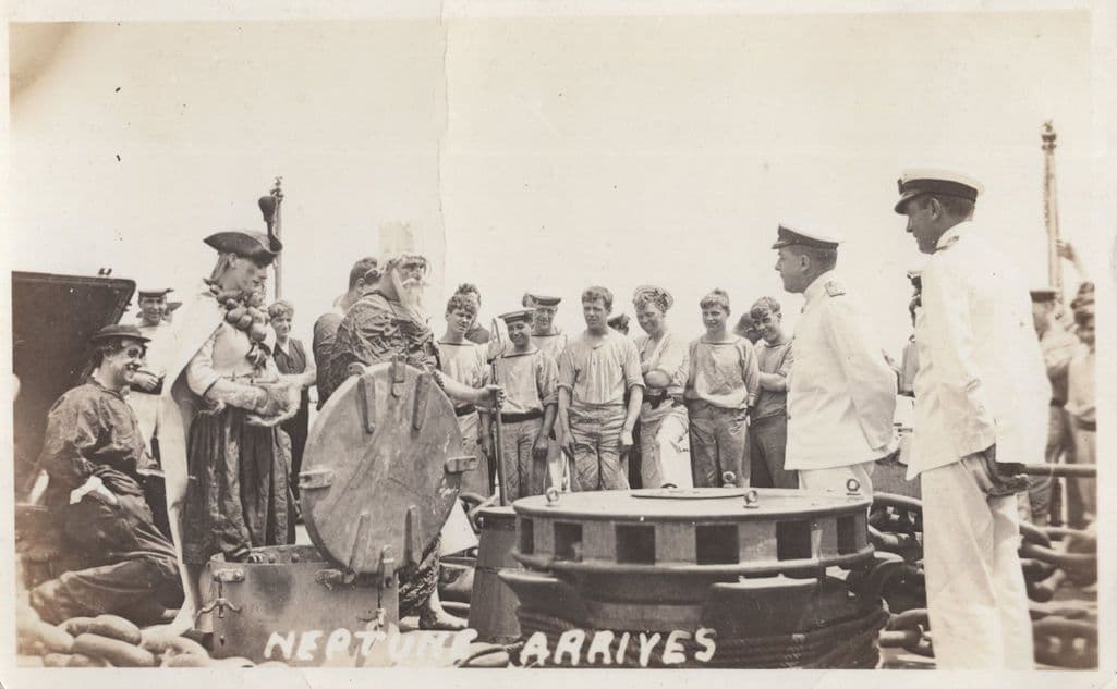 HMS Lancaster Military Ship in 1919 Neptune Old RPC Postcard