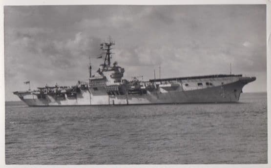 HMS Ocean Navy Military War Ship Vintage Plain Back Postcard Old Photo