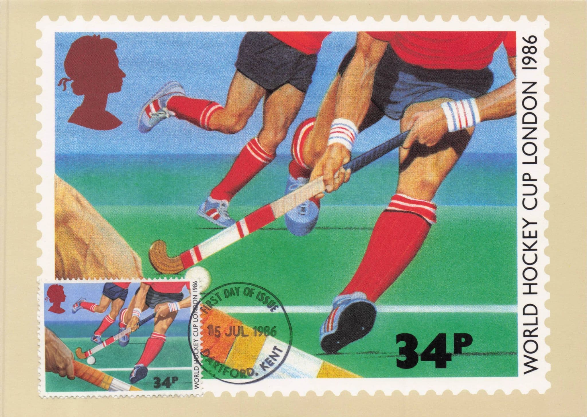 Hockey World Cup London Royal Mail 1986 FDC Postcard