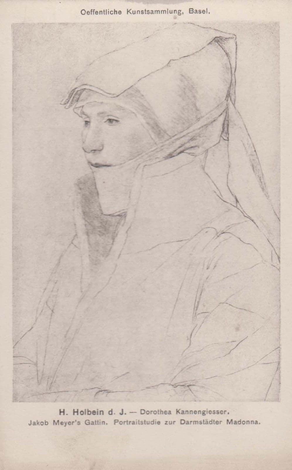 Holbein Dorothea Kannengiesser Jakob Mayers Gattin Old Painting Postcard