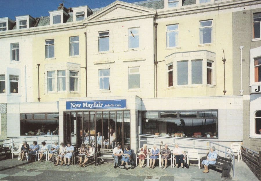 Holidaymakers at Arthritis Care Centre Blackpool Lancs Postcard