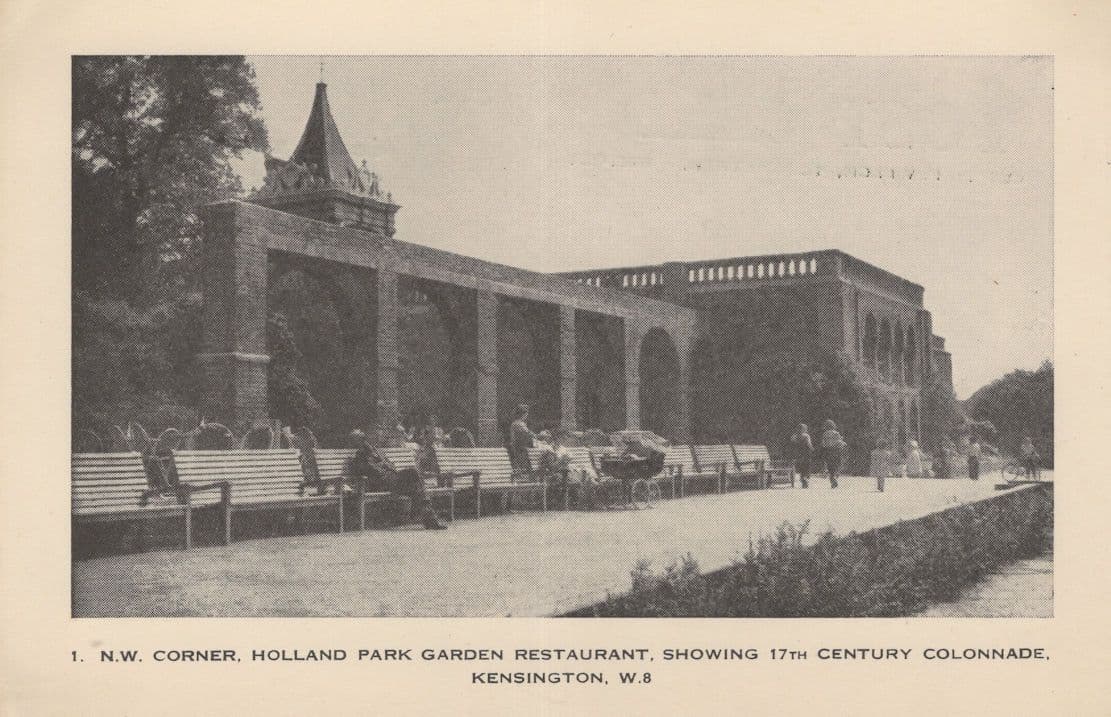 Holland Park Garden Restaurant Kensington London Postcard