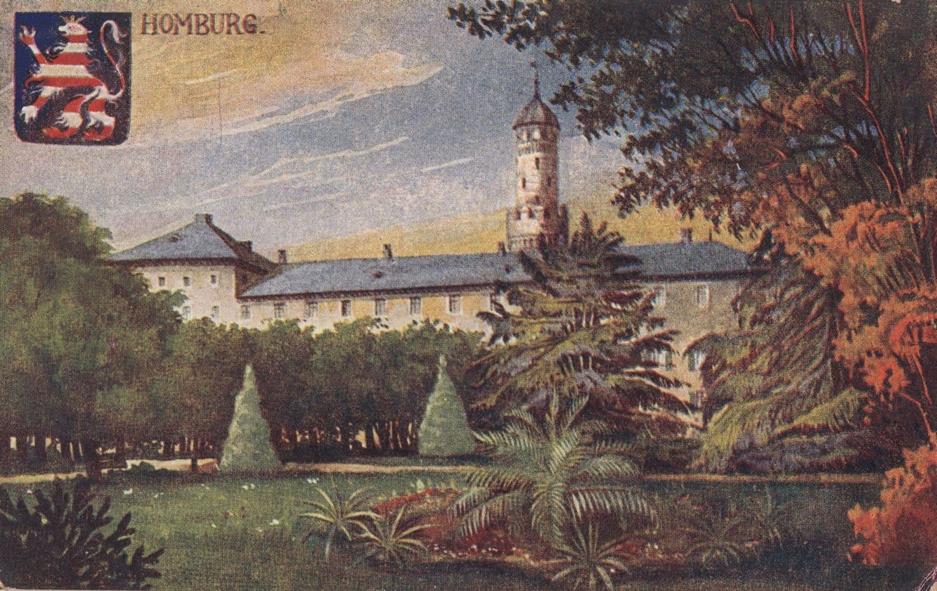 Homburg Gruss Aus Style Art German Painting Antique Postcard