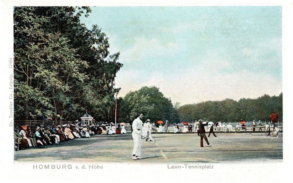 Homburg Lawn Tennisplatz Tennis Hohe Antique German Postcard