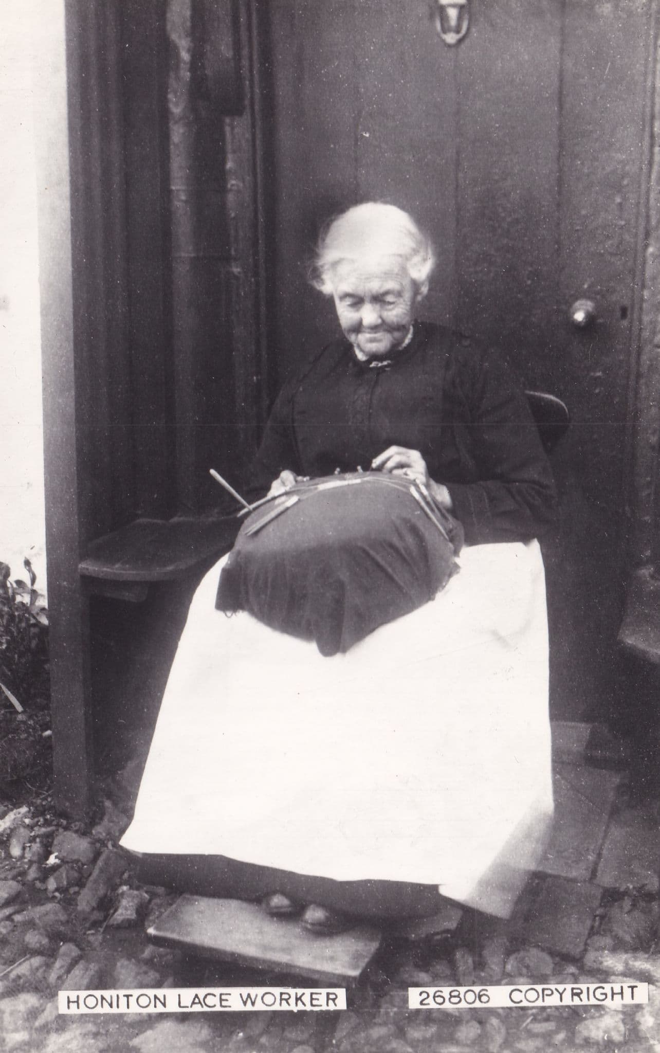 Honiton Devon Lace Worker Crafts Real Photo Postcard