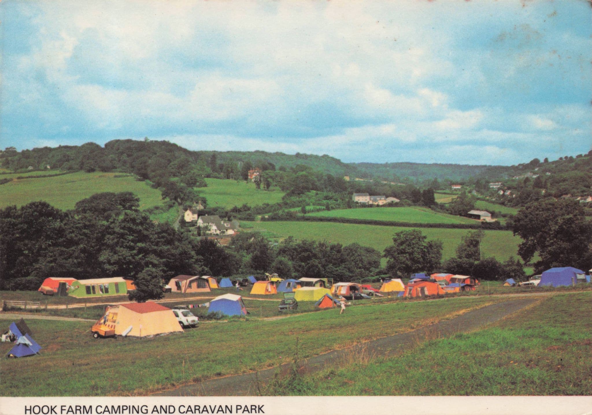 Hook Farm Caravan Camping Club Lyme Regis Dorset 1980s Postcard