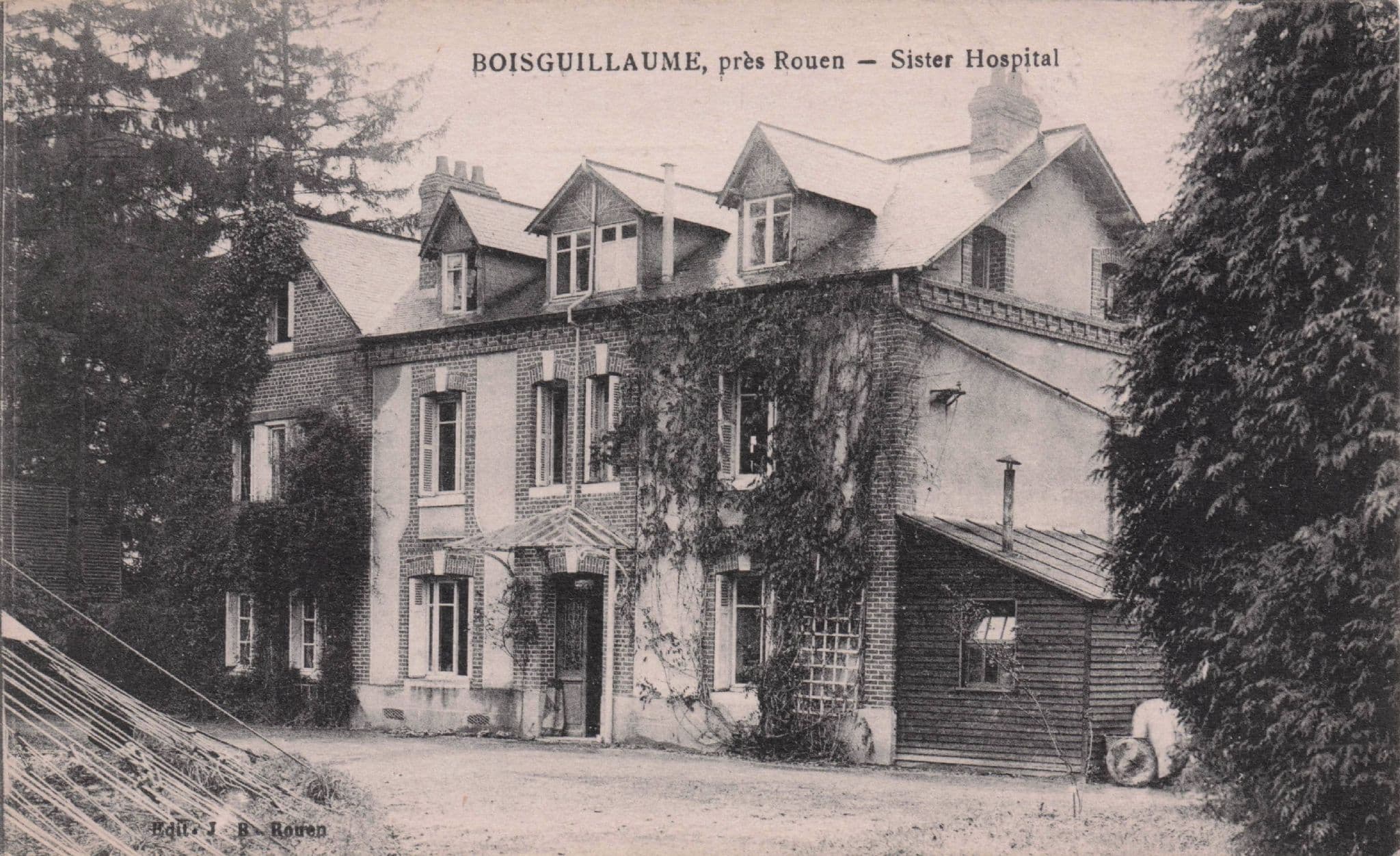 Hopital De Bois Guillaume French Old Hospital Rare Postcard