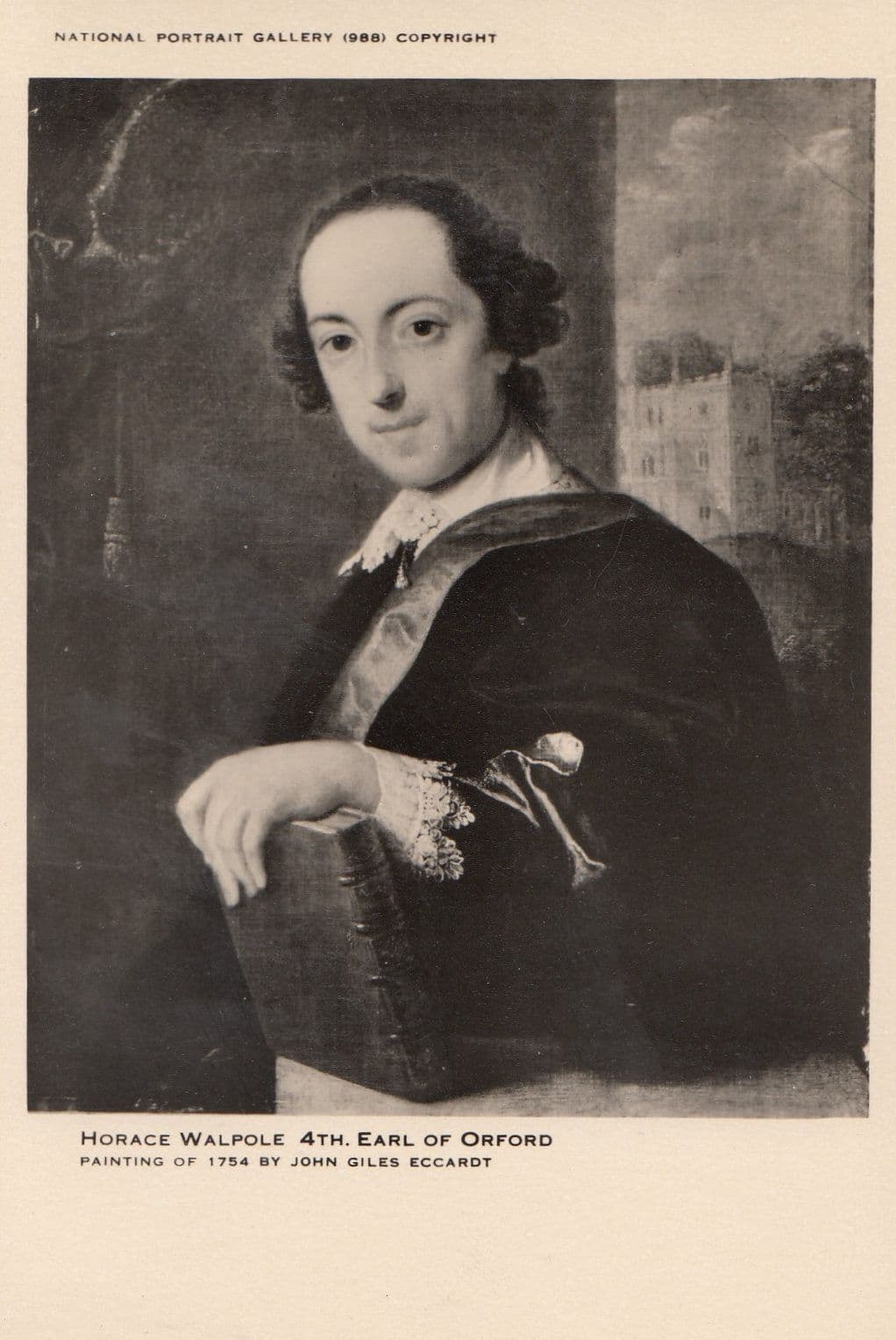 Horace Walpole 4th Earl Of Oxford Portrait Gallery Painting Postcard