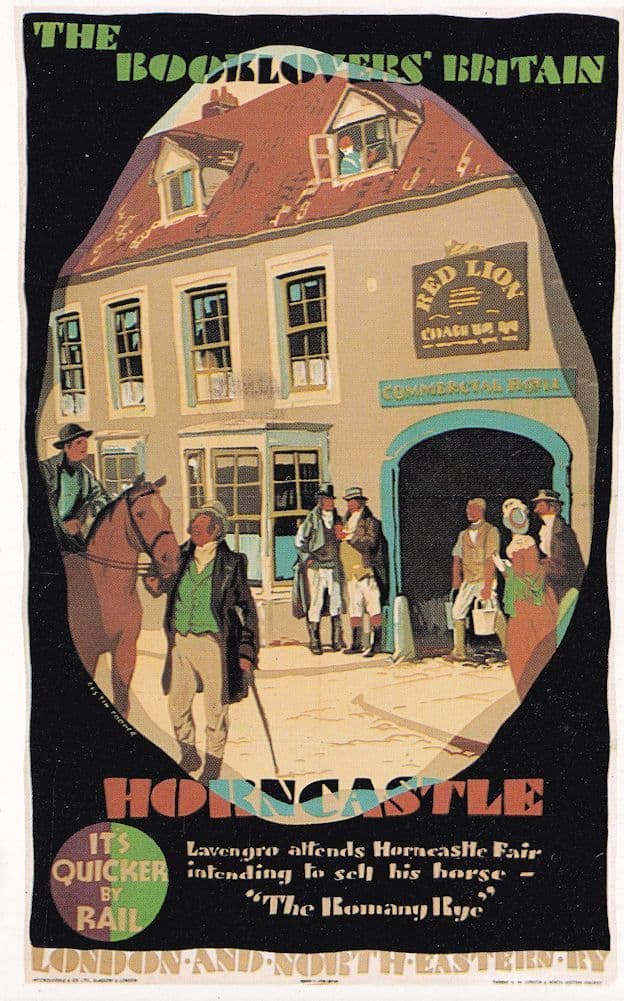 Horncastle Fair Travel Train Railway Booklovers Poster Postcard