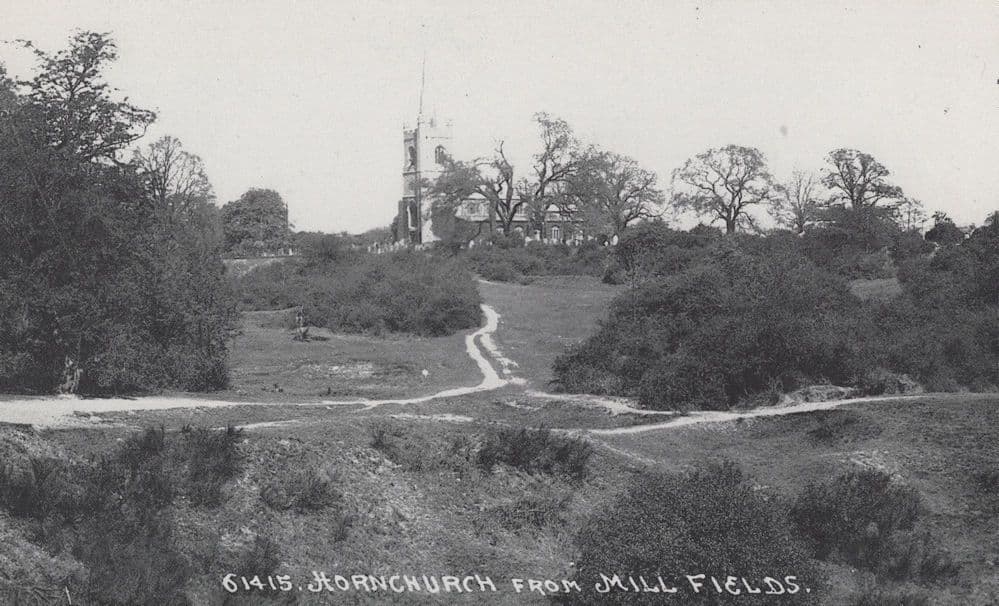 Hornchurch From Mill Fields Essex in 1910 Postcard