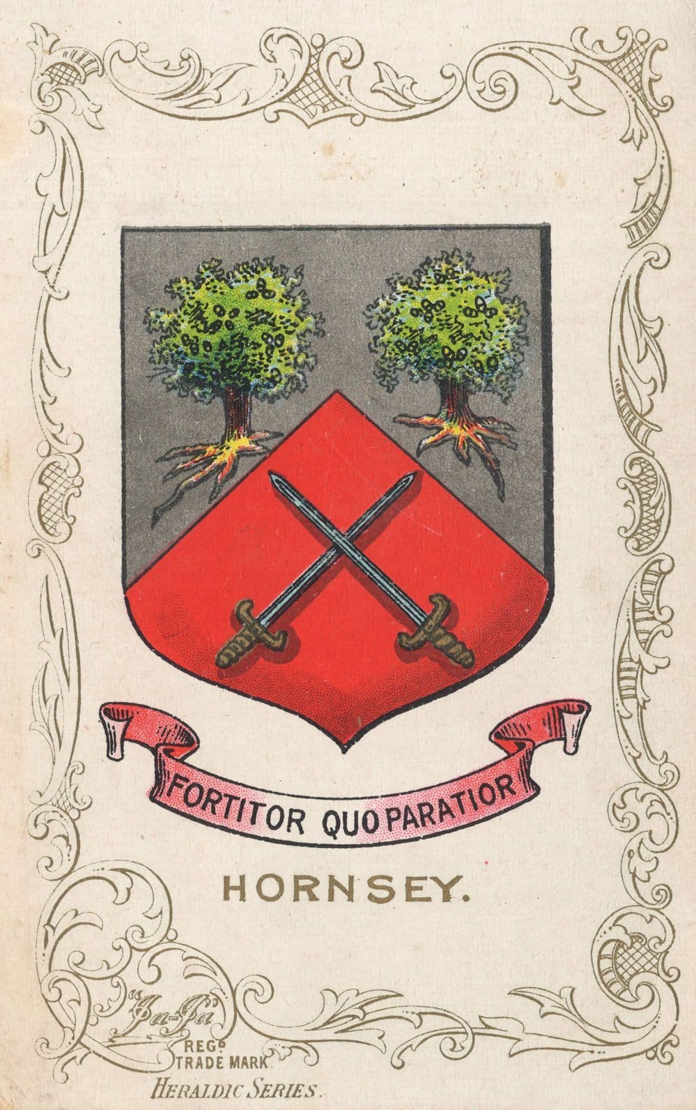 Hornsey Coat of Arms Vintage London Heraldic Series Postcard