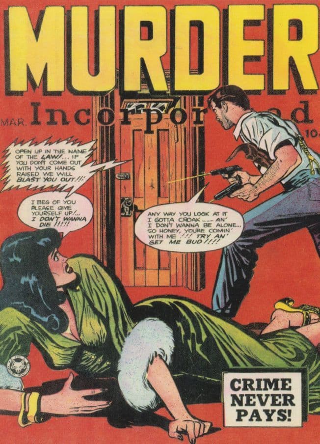 Hostage Women Prisoner Murder Incorporated Comic Book Postcard