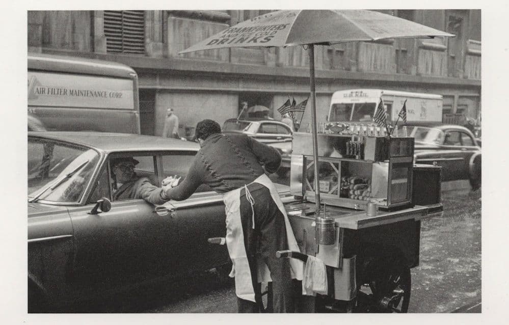 Hot Dog Burger Van 1960s Street Food NY American Postcard