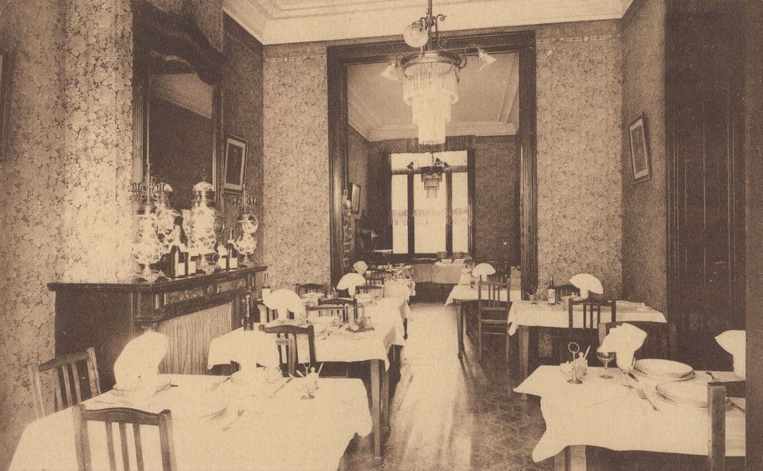 Hot Water at Hotel Pension Dossaer Ostende Belgium Old Postcard