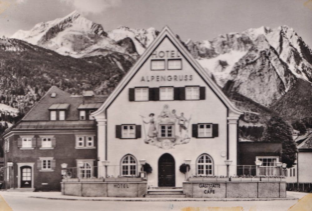 Hotel Alpengruss Garmisch Partenkirchen Switzerland Postcard
