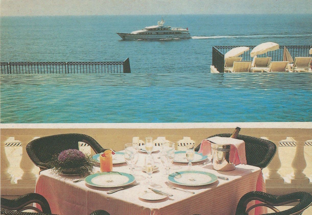 Hotel Bel-Air Cote D'Azur France Restaurant Table Postcard