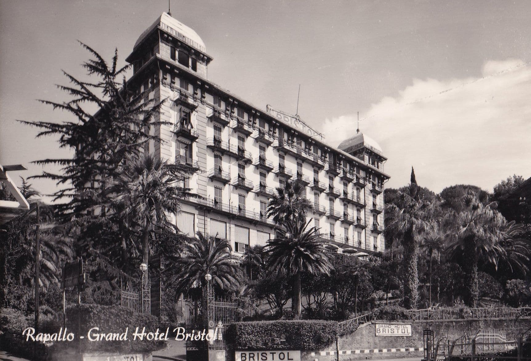 Hotel Bristol AK Rapallo Italy Real Photo Old Postcard