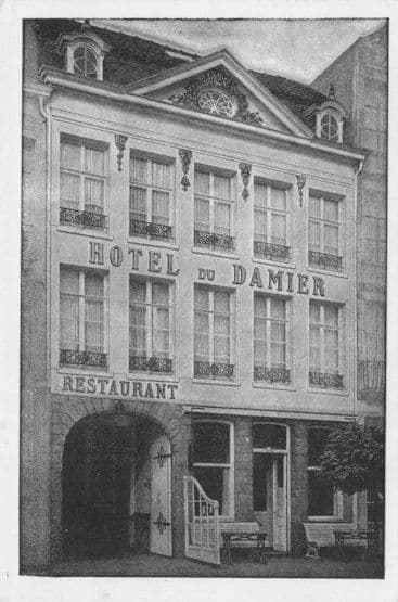 Hotel De Damier Restaurant Courtrai Belgium Antique Postcard