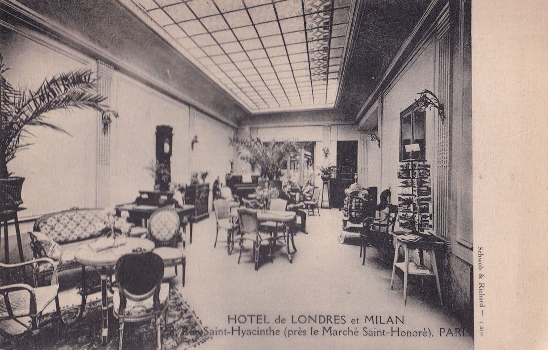 Hotel De Londres Et Milan Italian Old Postcard