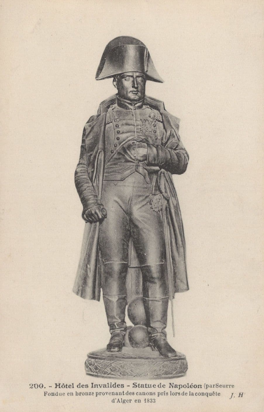 Hotel Des Invalides Victorian Statue Of Napoleon Old Postcard