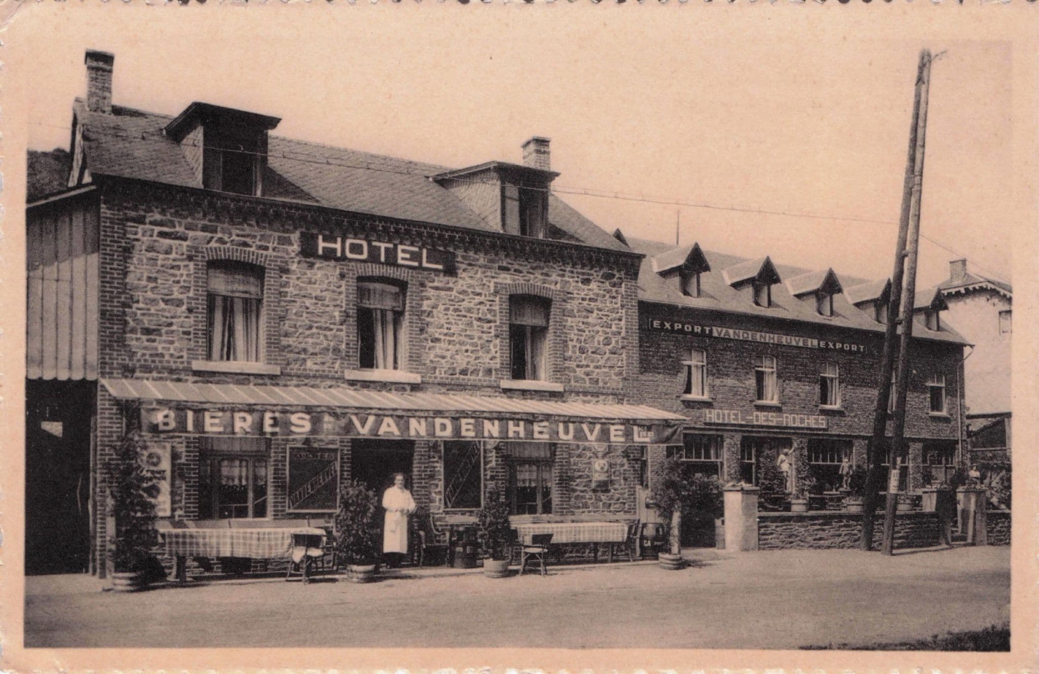Hotel Des Roches Vresse Namur Belgium Beer Advertising Old Postcard