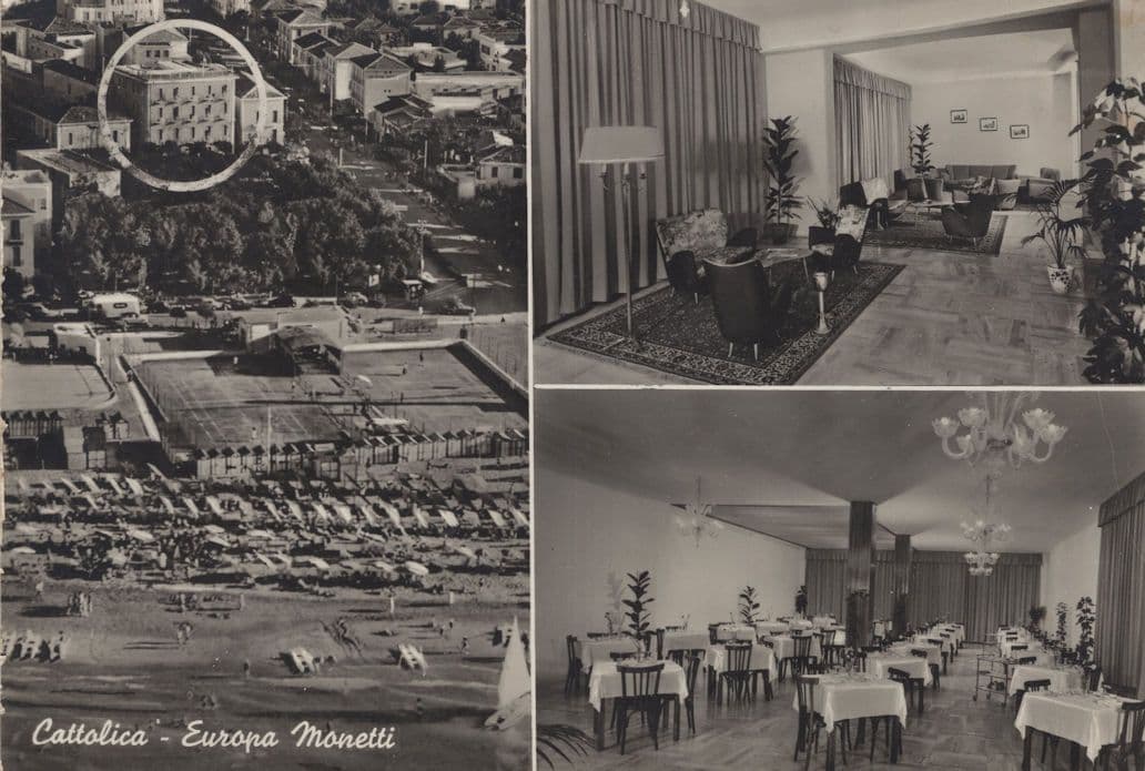 Hotel Europa Monetti Italian Real Photo Postcard