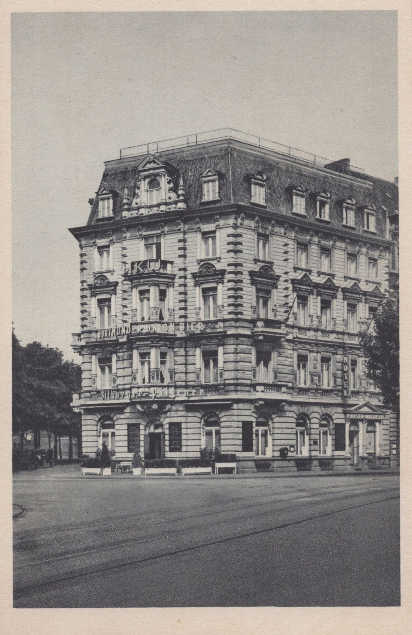 Hotel Kaiser Wilhelm Rhein German Antique Mint Postcard
