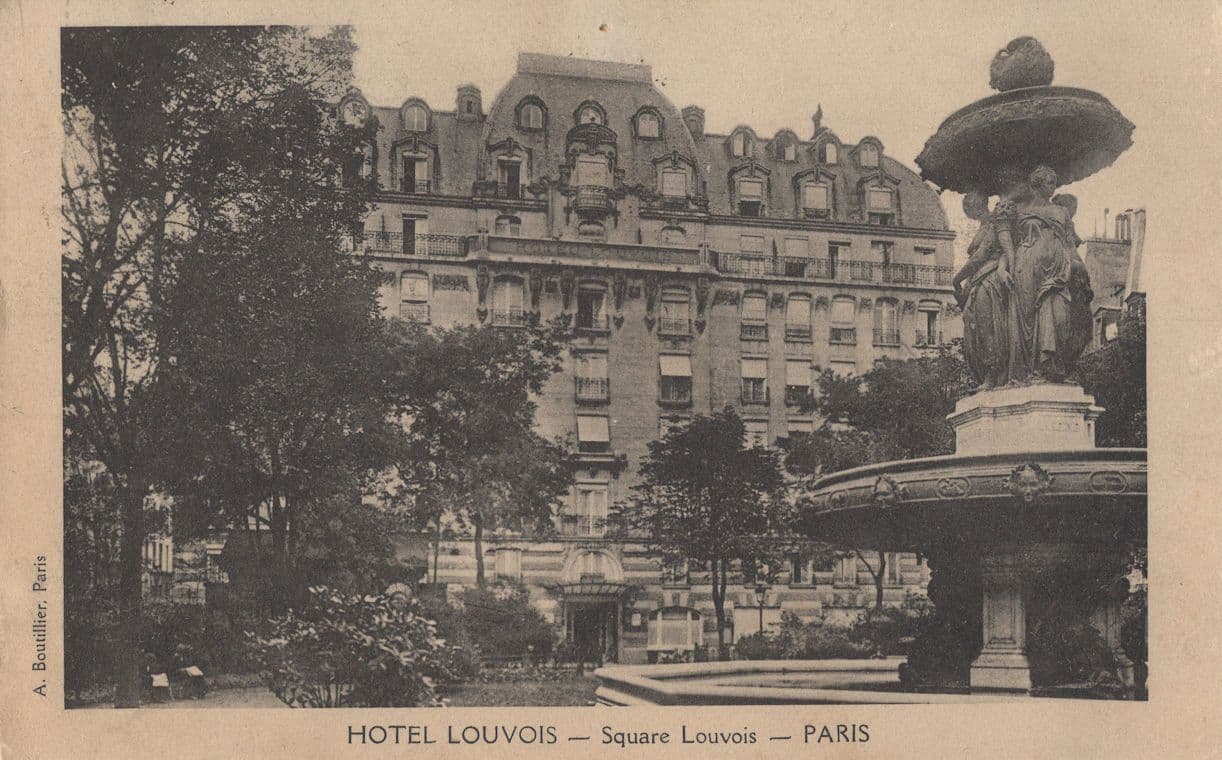 Hotel Louvois Paris Just Arrived 1920 French Postcard