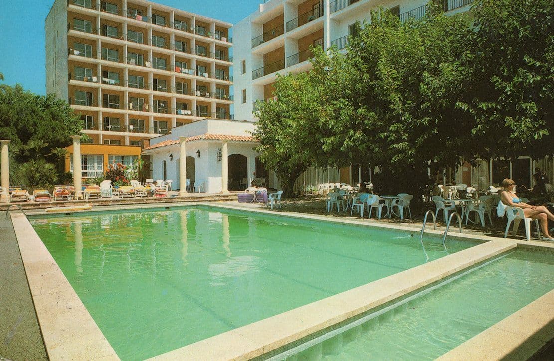 Hotel Maripins Malgrat De Mar Swimming Pool Spain Postcard