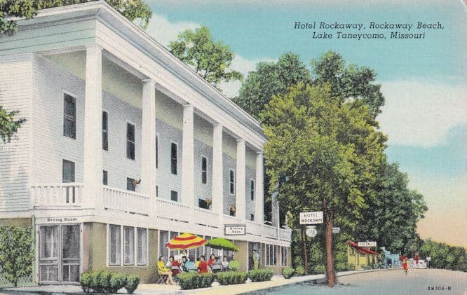Hotel Rockaway Rockaway Beach Missouri Postcard