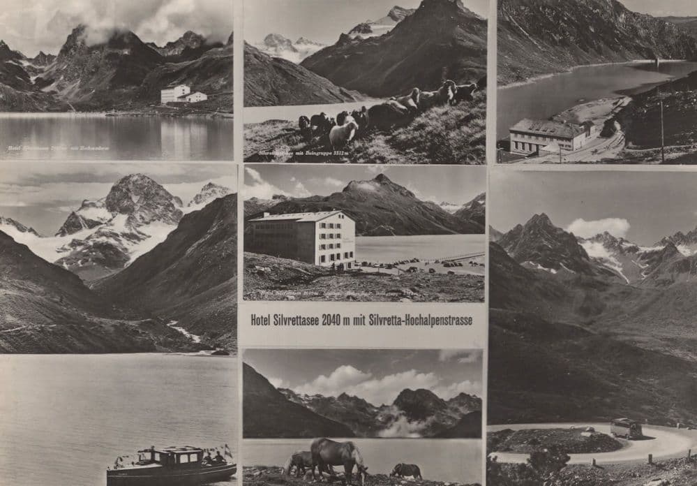 Hotel Silvretta-Haus Austria 9 Spectacular Views Real Photo Postcard