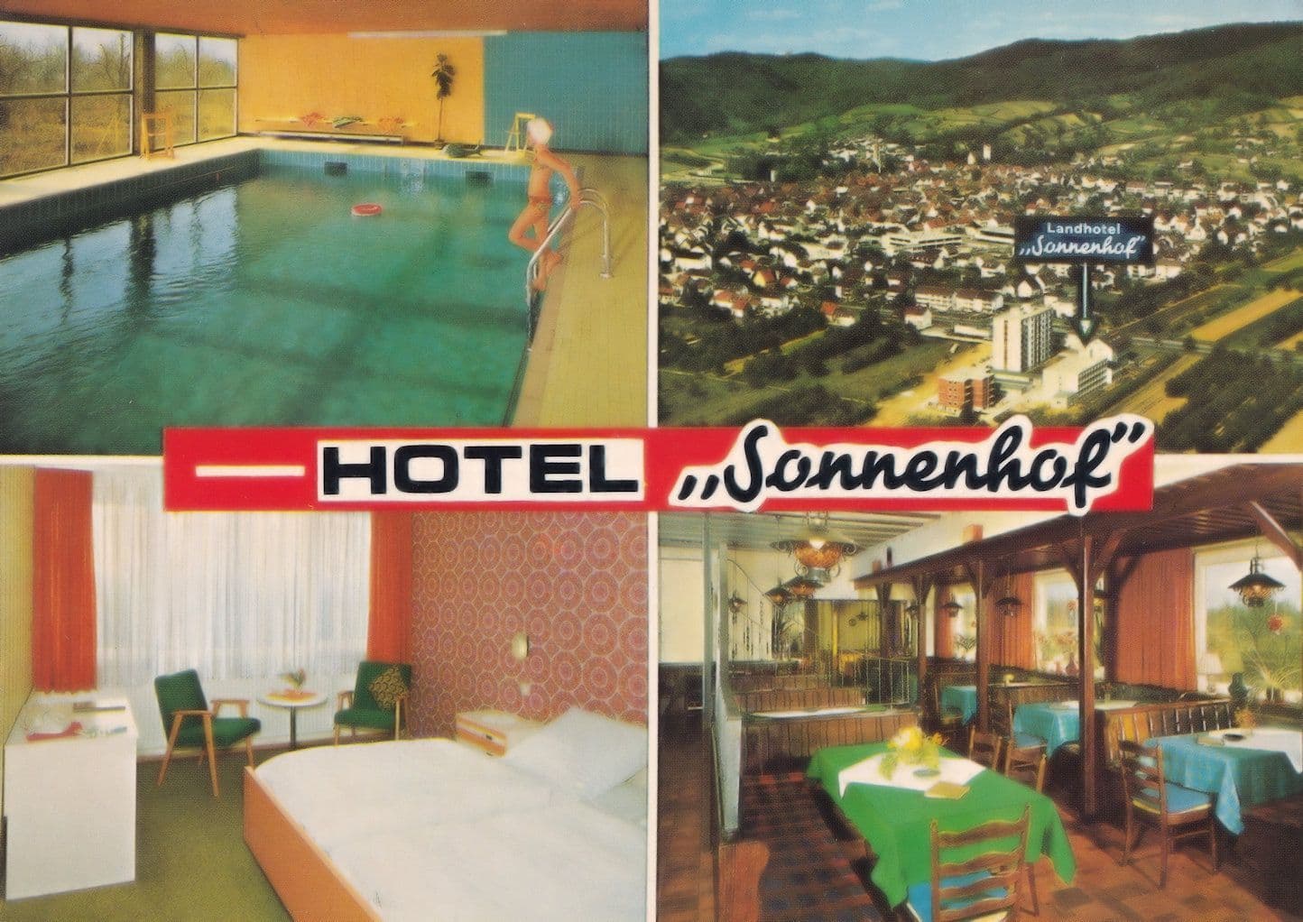 Hotel Sonnenhof Leutershausen Bavaria Germany Postcard