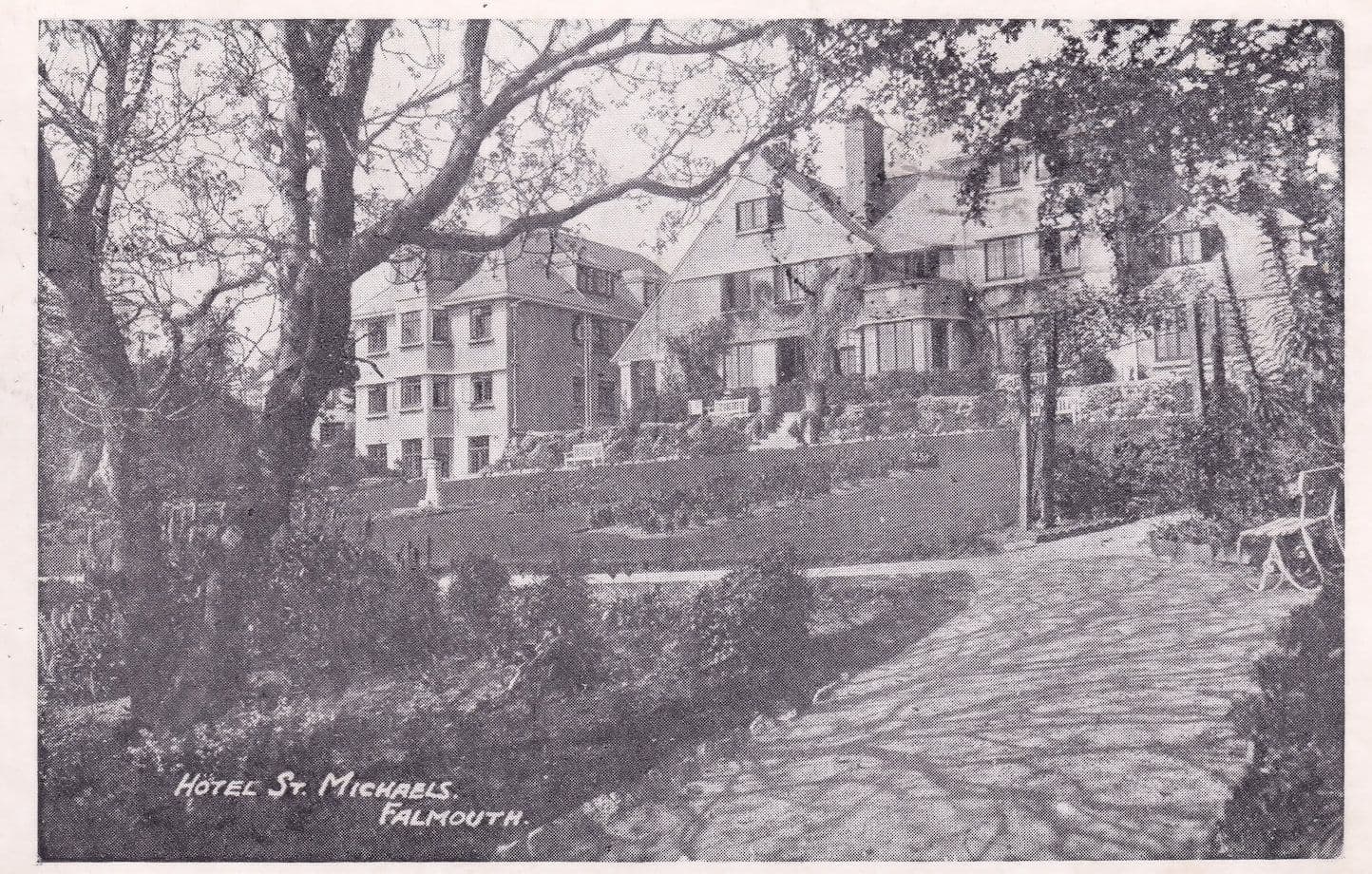 Hotel St Michaels Falmouth Cornwall Old Postcard