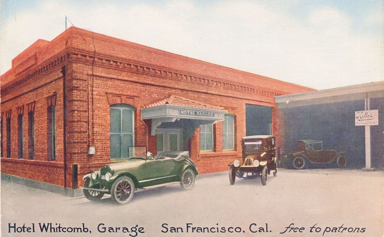 Hotel Whitcomb Garage San Fransisco USA Old Postcard