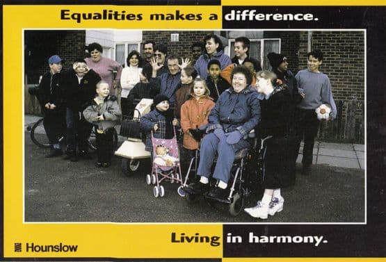 Hounslow Housing Society West London Disabled Advertising Equal Rights Postcard