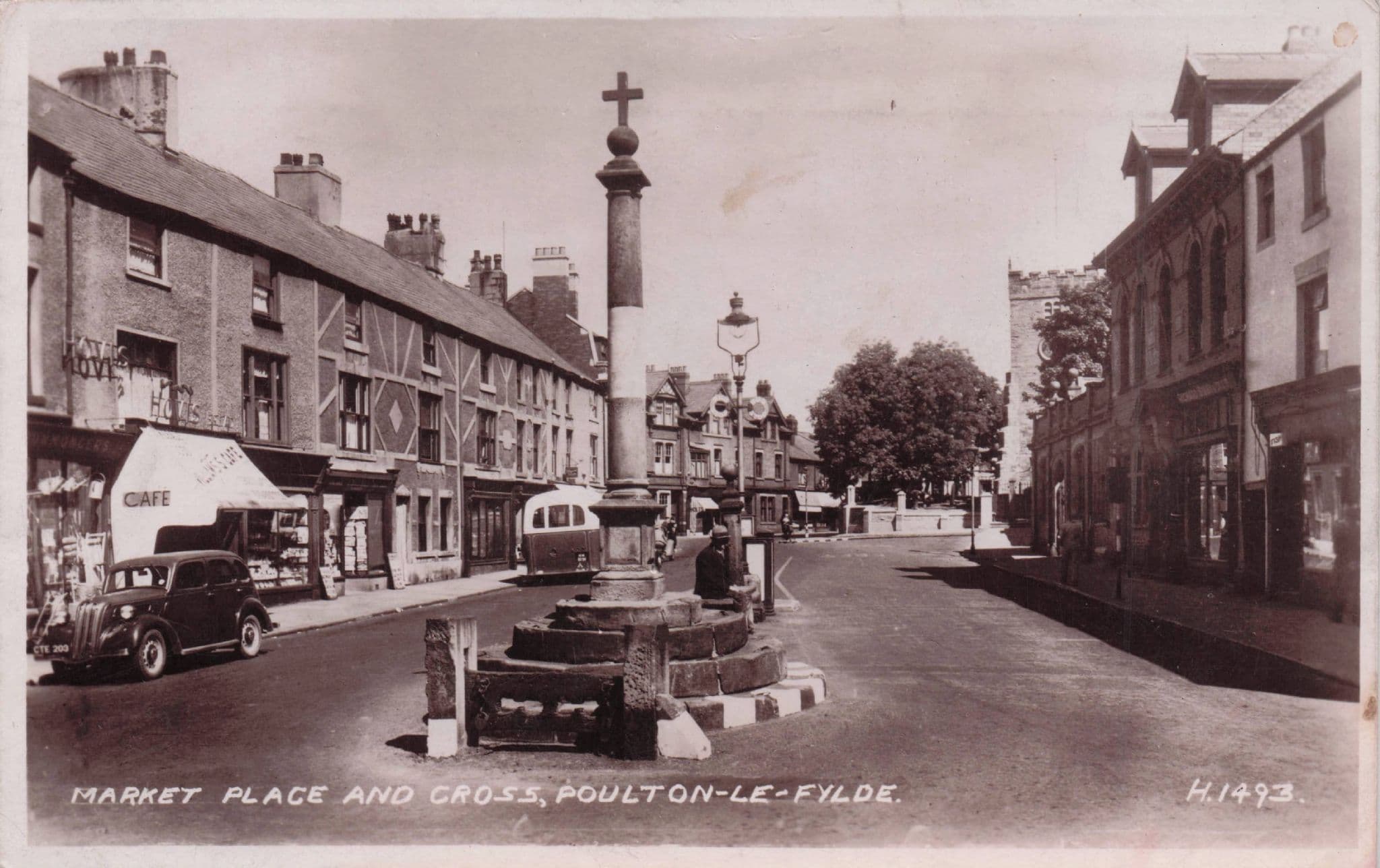 Hovis Bread at Market Place Poulton Le Filde Lancs Old RPC Postcard