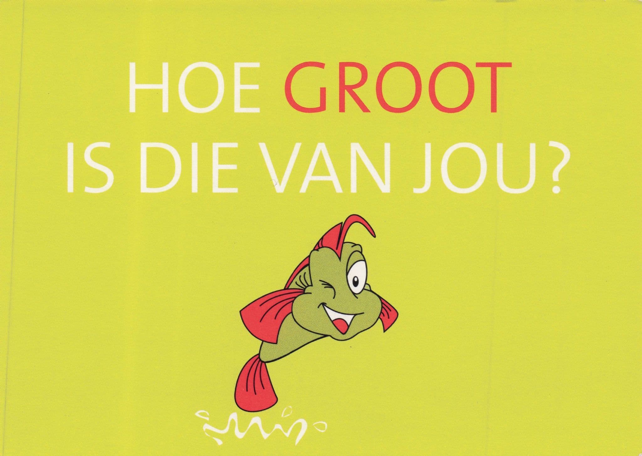 How Big Is Yours !! Fish Holland Internet Provider Advertising Comic Postcard
