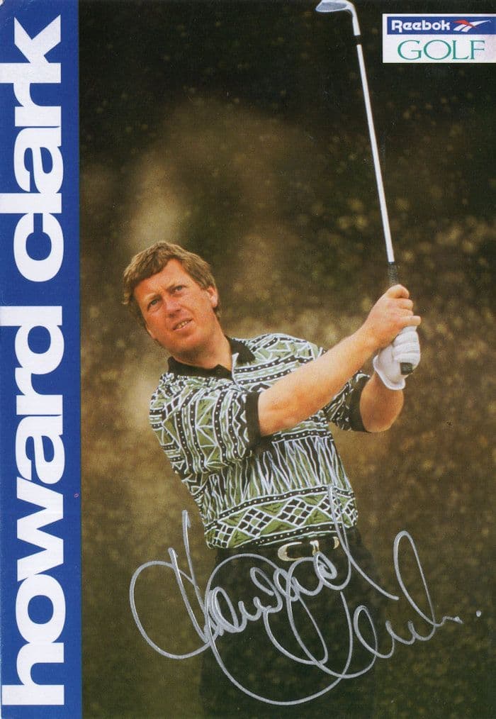 Howard Clark PGA European Golf Hand Signed Photo Card