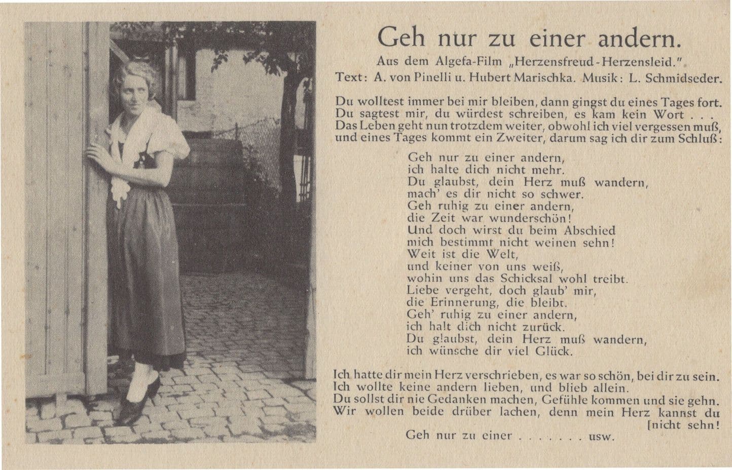Hubert Marischka Austrian Opera Film Old Proverb Postcard