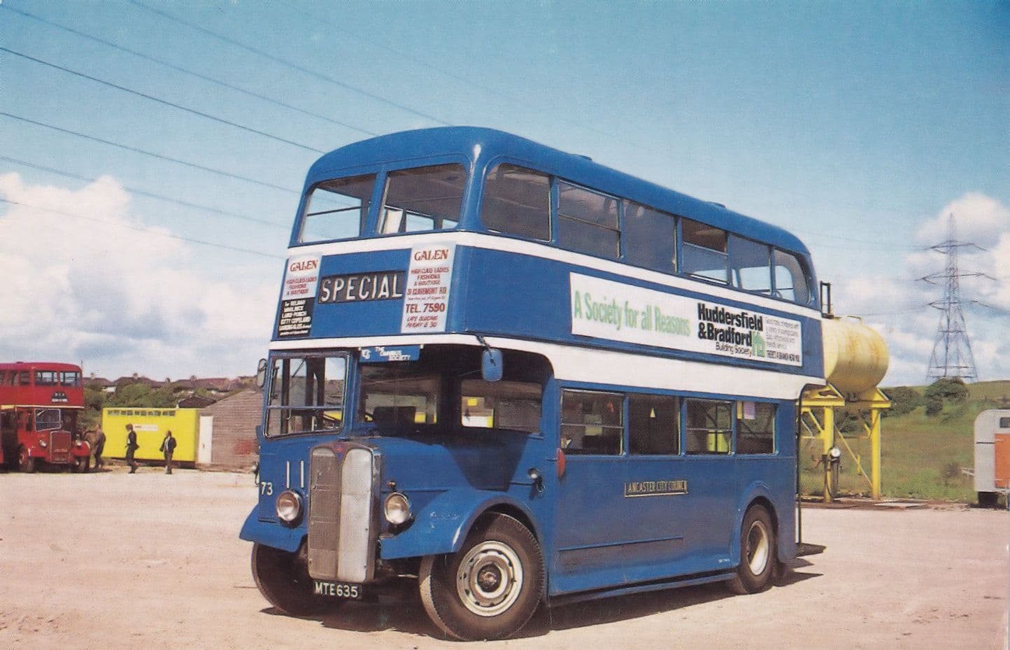 Huddersfield & Bradford Building Society Bus Advertising Postcard