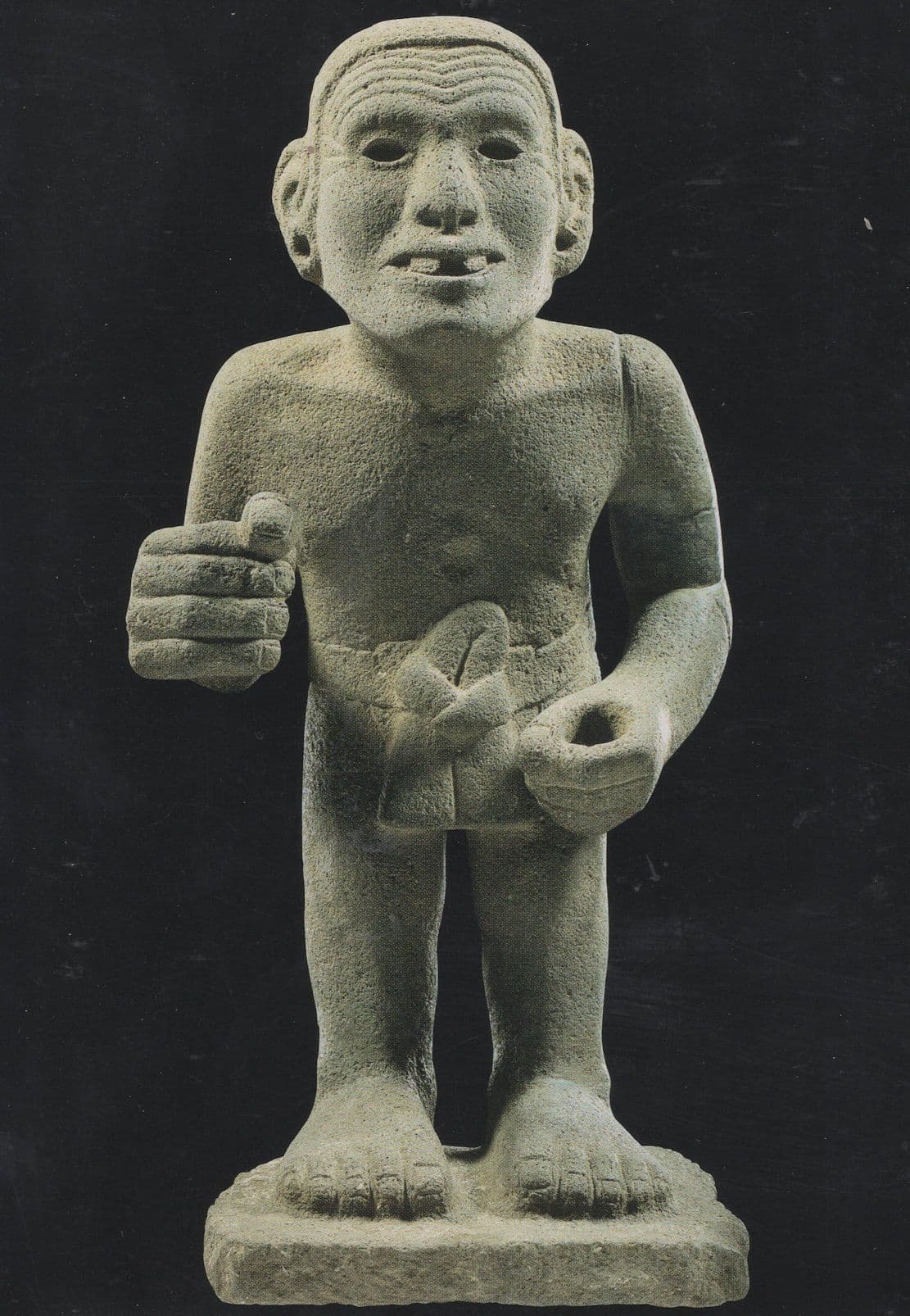 Huehueteotl Aztec 1500 Antique Stone Exhibition Postcard