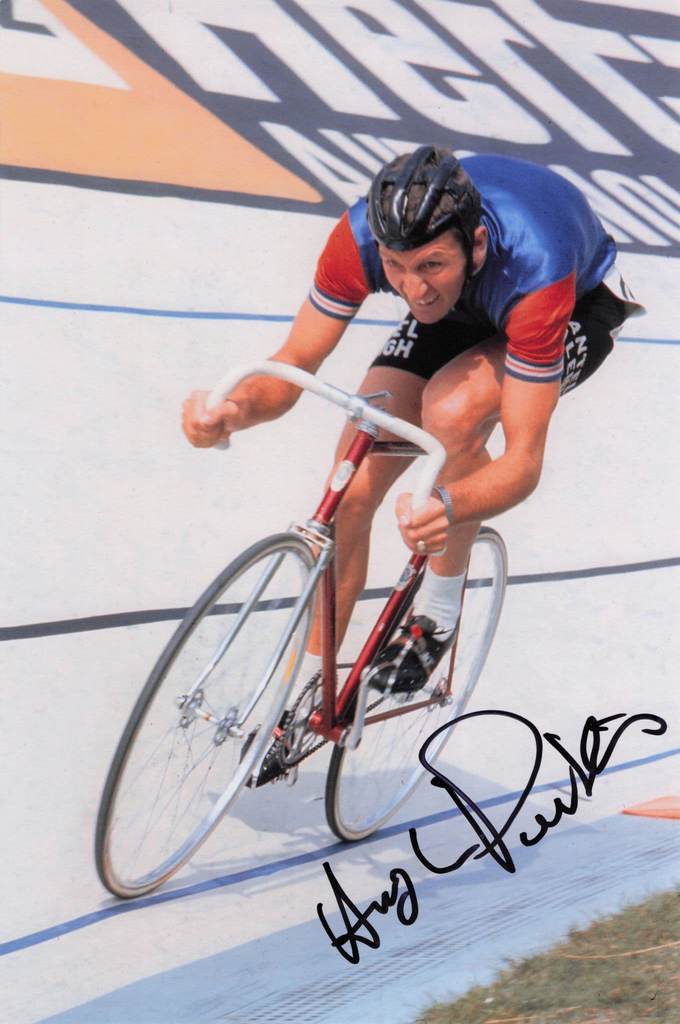 Hugh Porter British Cyclist 1970 Leicester 12x8 Hand Signed Photo