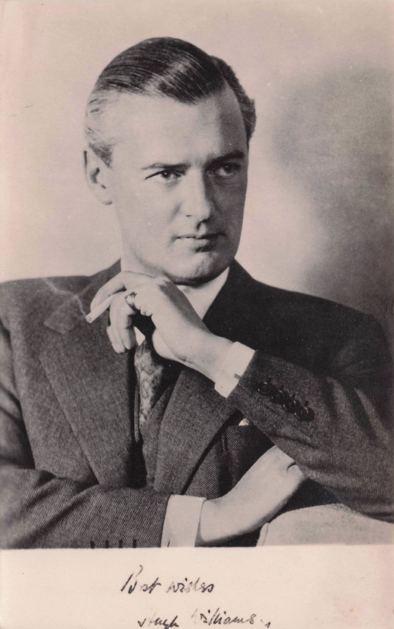 Hugh Williams Historic Film Actor Printed Signed Photo