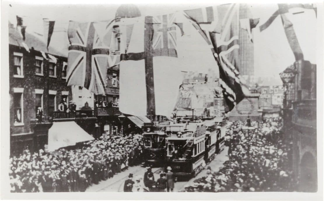 Hull Opening Day Antique Bus Tram Procession Old Photo